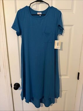 LuLaRoe Blue High-Low Pocket Dress